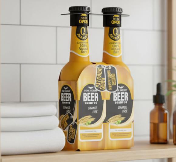 Bold and refreshing brand design for a modern beer shampoo product