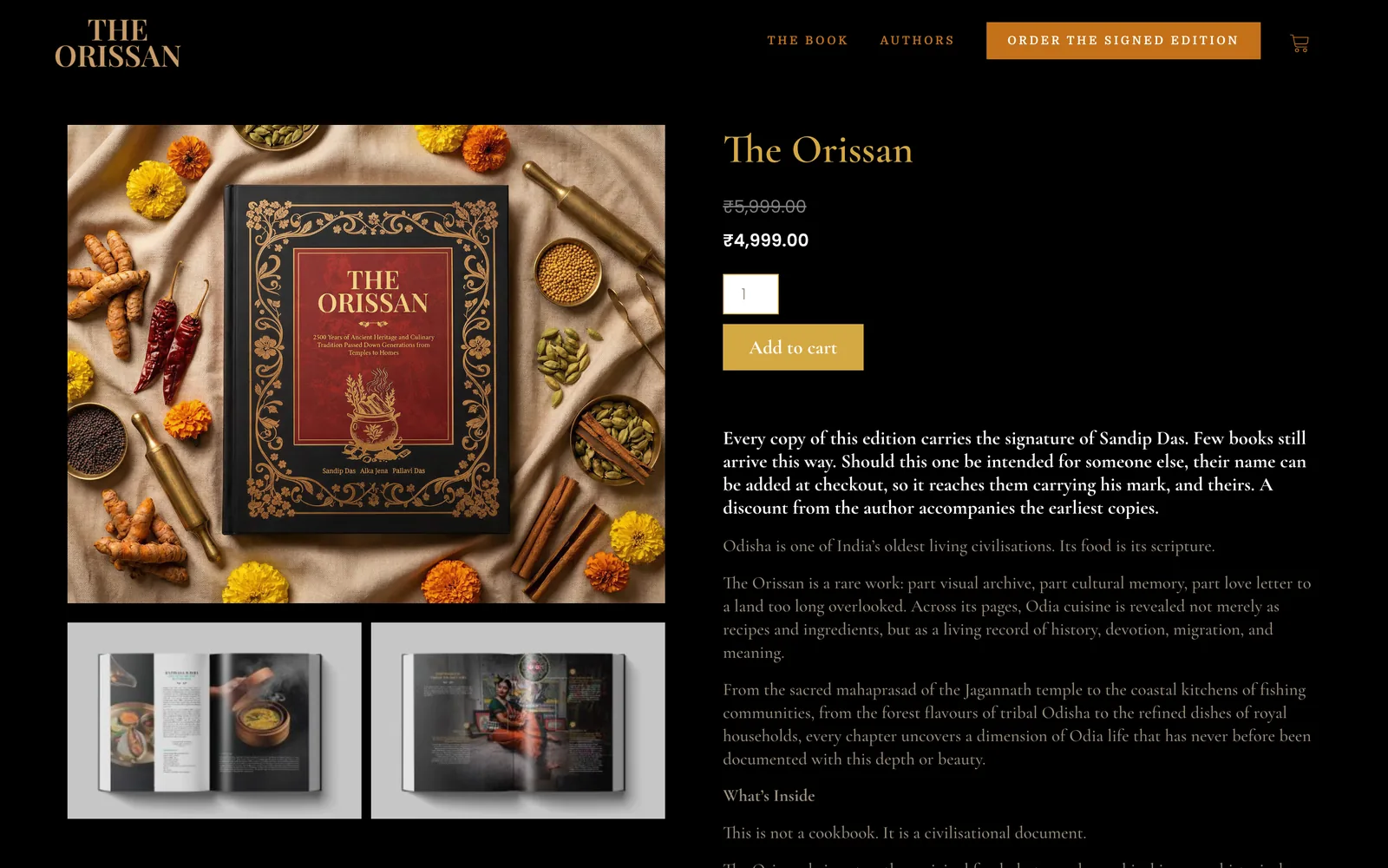 The Orissan: web product