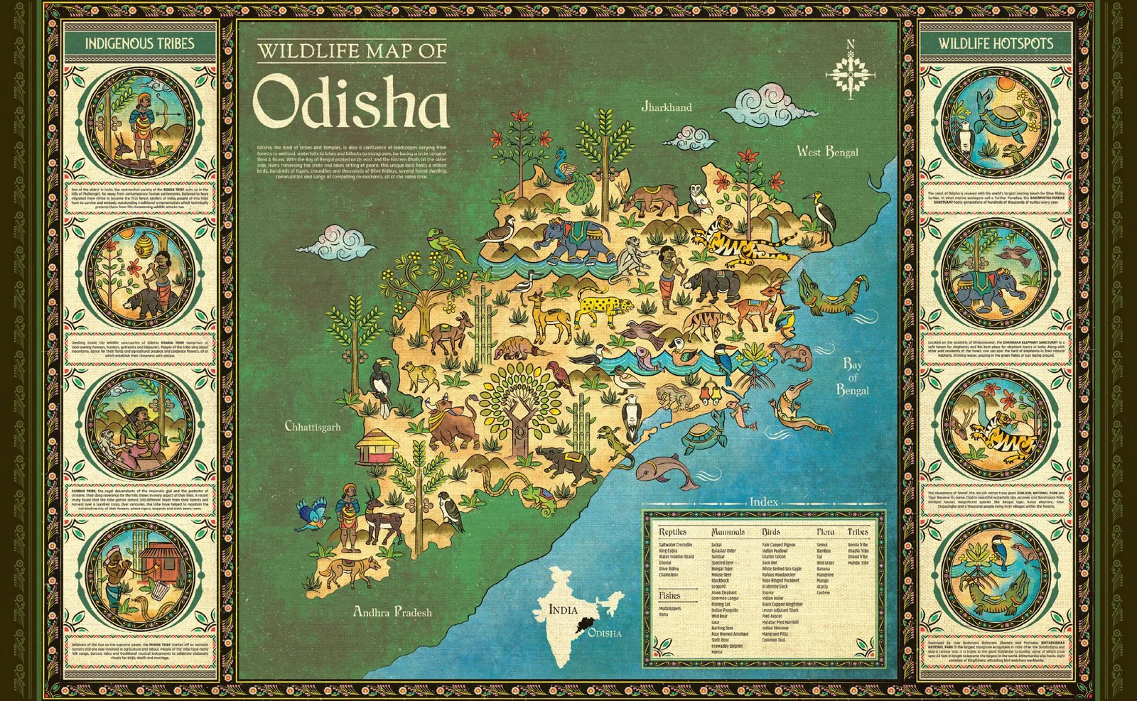 The Orissan: wildlife map